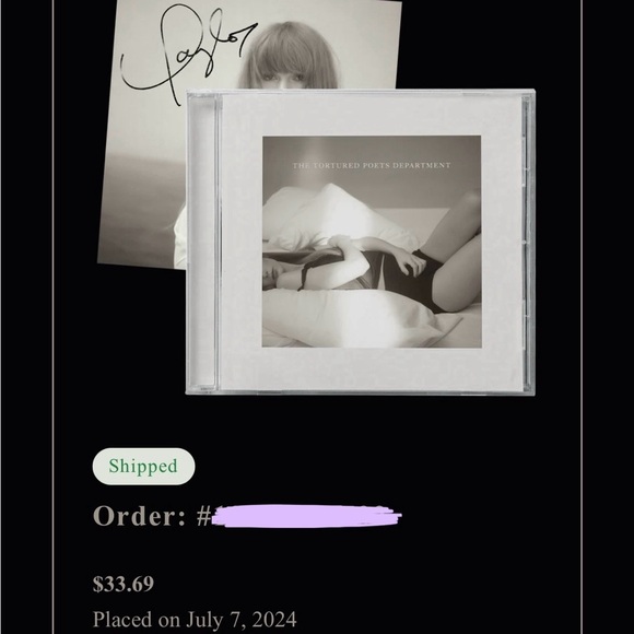 The Tortured Poets Department CD + The Manuscript with Hand Signed Photo - Picture 3 of 3